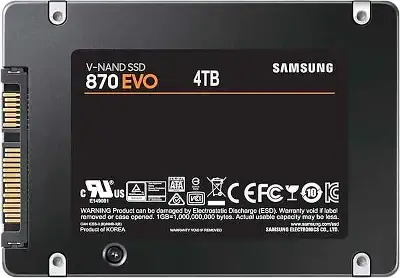 Накопитель SSD Samsung SATA-III 4TB MZ-77E4T0BW 870 EVO 2.5"