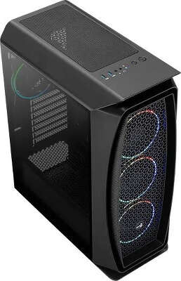 Корпус Aerocool Aero One Eclipse-G-BK-v1 черный без БП ATX 4x120mm 2x140mm 2xUSB3.0 audio bott PSU