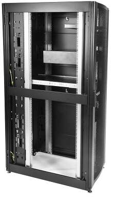 ЦМО Шкаф серверный ПРОФ напольный 48U (600x1000) дверь перфорированная 2 шт., цвет черный, в сборе (ШТК-СП-48.6.10-44АА-9005) (1 коробка)