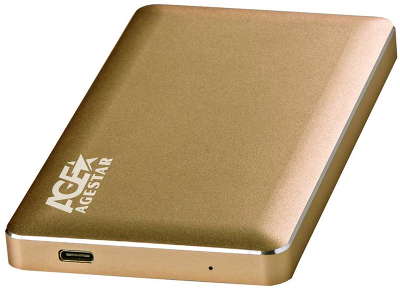 Внешний корпус для HDD AgeStar 31UB2A16C SATA алюминий золотистый 2.5"