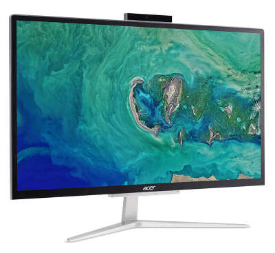 Моноблок Acer Aspire C22-820 21.5" FHD J4005/4/500/WF/BT/Cam/Kb+Mouse/W10,серебристый/черный
