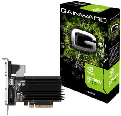 Видеокарта GAINWARD nVidia GeForce GT710 SilentFX 2Gb DDR3 PCI-E 4x VGA, DVI, HDMI