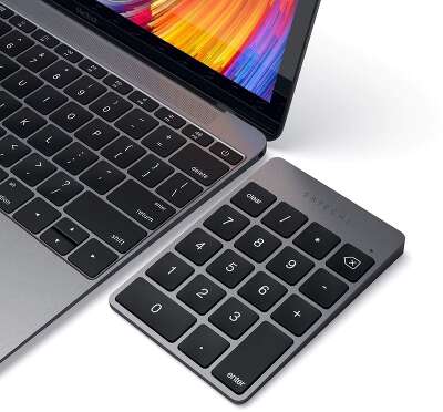 Беспроводной цифровой блок клавиатуры Satechi Aluminum Slim Keypad Numpad. Цвет серый космос.