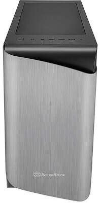 Корпус SilverStone SETA A1, черный/серебристый, ATX, Без БП (SST-SEA1SB-G)