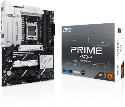 Материнская плата ASUS PRIME X870-P, AM5, X870, 4*DDR5, 2*SATA, 4*M.2, 4*USB 3.2, 2*USB 2.0, 2*Type-C, 5*PCIx16, HDMI, ATX; 90MB1IT0-M0EAY0