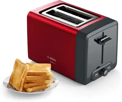 Тостер Bosch TAT4P424 970Вт красный/черный