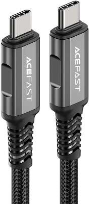 Кабель ACEFAST C1-09 USB-C to USB-C PD 240W Data (audio/video) Charging Cable. Цвет: черно-серый