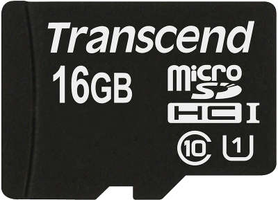 Карта памяти 16 Гб Micro SDHC Transcend Class 10 UHS-I [TS16GUSDCU1]