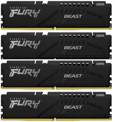 Модуль памяти Kingston 128GB DDR5 5200MHz DIMM FURY Beast Black (4х32gb), CL40