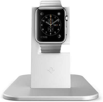 Алюминиевая подставка Twelve South HiRise для Apple Watch, серебристая [12-1503]