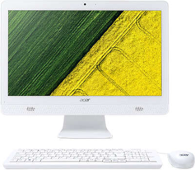 Моноблок Acer Aspire C20-820 19.5" HD+ J3710/4/500/Multi/WF/BT/Cam/Kb+Mouse/DOS,белый