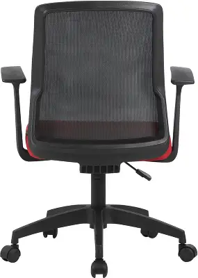 Кресло Cactus CS-MC222-BKRD черный сиденье темно-красный сетка/ткань низк.спин. крестов. пластик пластик черный