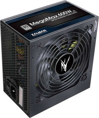 Блок питания 600W Zalman MegaMax ZM600-TXII v2, 120 мм, 80 Plus ATX