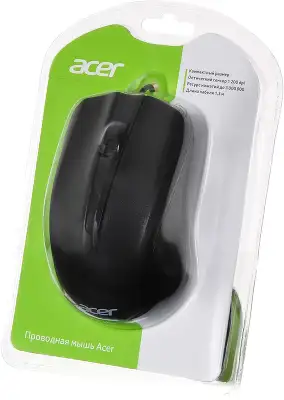 Мышь Acer OMW010 черный оптическая 1200dpi USB 3but (ZL.MCEEE.001)
