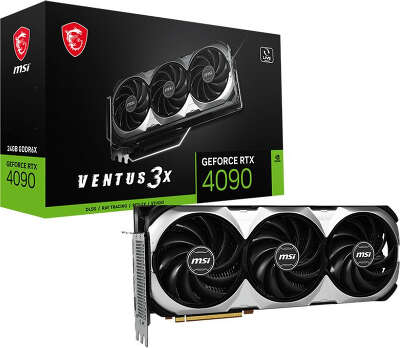 Видеокарта MSI NVIDIA nVidia GeForce RTX 4090 VENTUS 3X 24Gb DDR6X PCI-E HDMI, 3DP