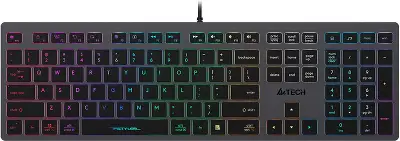 Клавиатура A4Tech Fstyler FX60H серый USB slim LED (FX60H GREY/NEON)