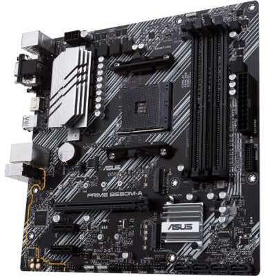 ASUS PRIME B550M-A (Socket AM4, mATX, 4xDDR4(128GB), VGA/DVI-D/HDMI 2.1, 1xPCIe 4.0x16/2xPCIe 3.0, 1xLAN, 4xSATA 6Gb/s, 2xM.2, 6xUSB 3.2, 1xPS/2)