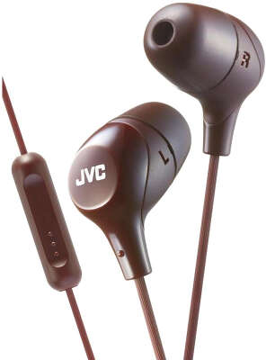 Наушники JVC Marshmallow HA-FX38M-T-E, коричневые [HA-FX38M-T-E]