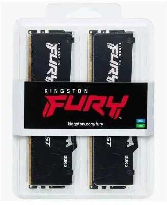 Модуль памяти Kingston 32GB DDR5 5600 DIMM FURY Beast Black RGB kit 2*16,Non-ECC, CL40, 1.25V, 288-pin RTL
