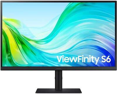 Монитор 27" SAMSUNG S27F610EAI ViewFinity S6 S61F QHD Black (IPS, 2560x1440, HDMI+HDMI+DP, 5 ms, 178°/178°, 300 cd/m, 1000:1, 100Hz, Pivot)