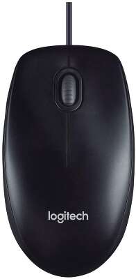 Мышь проводная LOGITECH M90 черный (USB, 1000dpi, 2but) (910-001795)
