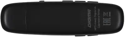 Плеер Flash Digma U4 8Gb черный/0.91"/FM/microSDHC