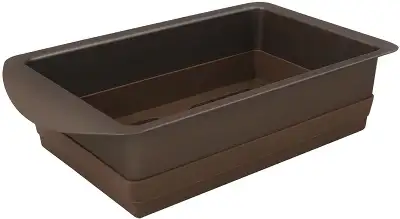 Форма для выпечки Rondell Mocco&Latte RDF-446 прямоуг. 14x22см сталь/силикон коричневый