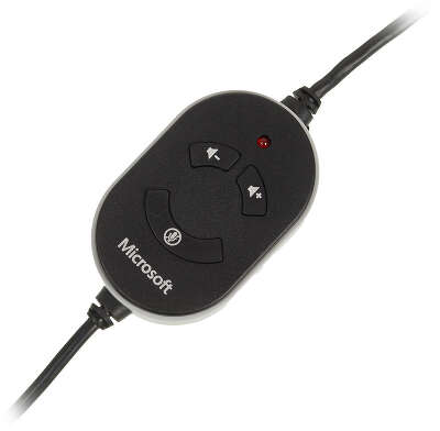 Наушники с микрофоном Microsoft LX-3000 Wired USB Black (аналог JUG-00015) черный/серебристый 1.8м мониторные оголовье (JUG-00014)