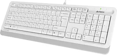 Клавиатура A4Tech FK10 белый/серый USB (FK10 WHITE) кабель 1.5м