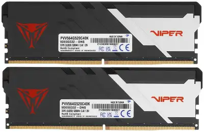 Память DDR5 2x32Gb 5200MHz Patriot PVV564G520C40K Viper Venom RTL Gaming PC5-41600 CL40 DIMM 288-pin 1.35В с радиатором Ret