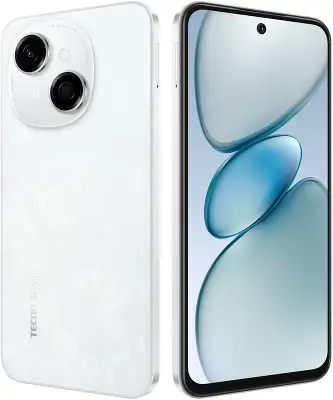 Смартфон Tecno Spark Go 1 128Gb 4Gb белый моноблок 3G 4G 2Sim 6.67" 720x1600 Android 14 Go 13Mpix 802.11 a/b/g/n/ac GPS GSM900/1800 Protect microSD max1024Gb
