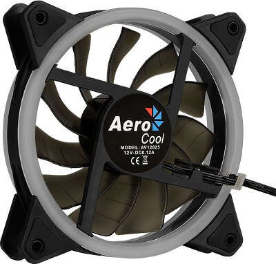 Вентилятор для корпуса Aerocool Rev RGB 120х120x25 черный 3-pin 15дБ (REV RGB 120) Ret