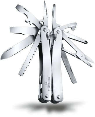 Мультитул Victorinox SwissTool Spirit X (3.0235.L) 105мм 35функц. мини-отвертка/штопор/набор бит/чехол кожаный серебристый карт.коробка