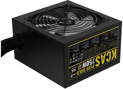 Блок питания Aerocool ATX 750W KCAS PLUS GOLD 750W RGB 80+ gold (20+4pin) APFC 120mm fan color LED 8xSATA RTL