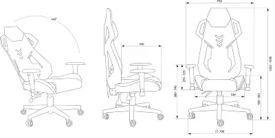 Кресло игровое Cactus CS-CHR-090BLR черный/красный экокожа/сетка крестов. нейлон