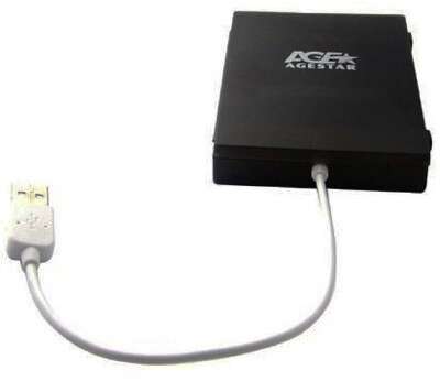 AgeStar SUBCP1 (BLACK) Корпус Black / Пластик / USB 2.0 / SATA Внешний бокс HDD/SSD 2.5 