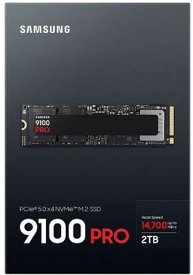 Твердотельный накопитель SSD Samsung MZ-VAP2T0BW M.2 2280 2TB 9100 PRO Black PCIe Gen5x4 RTL