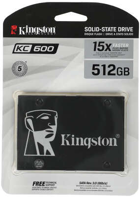 Накопитель SSD Kingston 512Gb 2.5" SATA III KC600 (SKC600/512G)