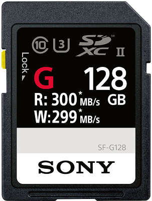 Карта памяти 128 Гб SDXC Sony Class 10/UHS-II U3 [SF-G128/T1]