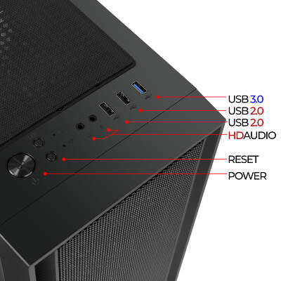 Корпус Ginzzu CL530 mATX, без БП