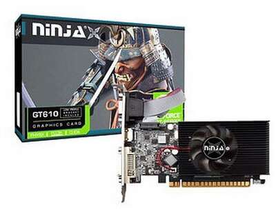 Видеокарта Ninja (Sinotex) GT610 1GB DDR3 64bit VGA DVI HDMI 1FAN LP RTL