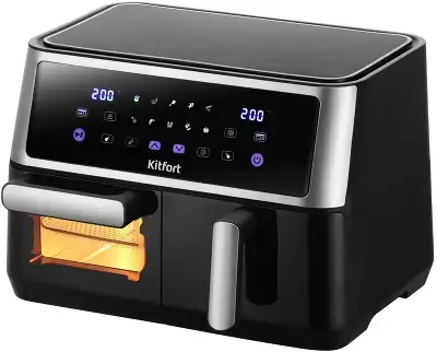 Аэрогриль Kitfort КТ-2256 11л 2850Вт черный/серебристый