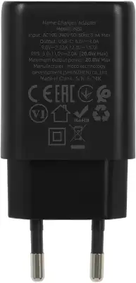 Сетевое зар./устр. Hoco N60 Gentle 20W 3A (PD+QC+AFC) USB Type-C универсальное черный