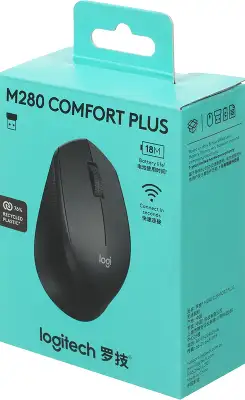 Мышь Logitech M280 черный оптическая 1000dpi беспров. USB 2but (910-004306)