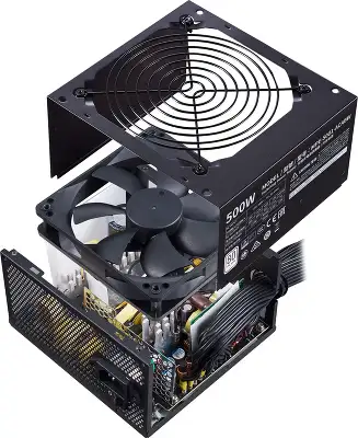 Блок питания Cooler Master ATX 500W MWE White V2 80+ (20+4pin) APFC 120mm fan 6xSATA RTL