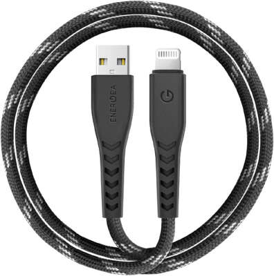 Кабель EnergEA NyloFlex USB to Lightning С89 Rhodium, 3 м, Black [CBL-NF-BLK300]
