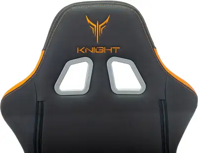 Кресло игровое Knight ARMOR черный/оранжевый ромбик эко.кожа с подголов. крестов. металл