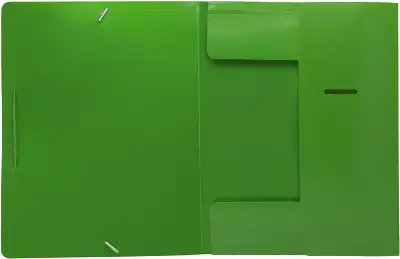 Папка на резинке Silwerhof Eco A4 пластик кор.15мм 0.5мм зеленый