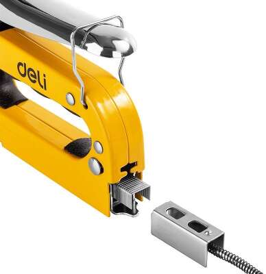 Мебельный степлер Deli DL238104 с набором скоб (2000шт D-тип, 2000шт Т-тип, 2000шт U-тип)