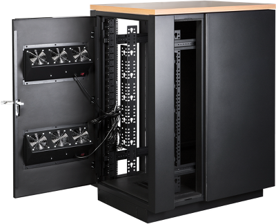 Шкаф Шкаф LANMASTER SOUNDPROOF звукоизолированный 24U 750x1130 мм, отделка под дерево, цвет лиственница